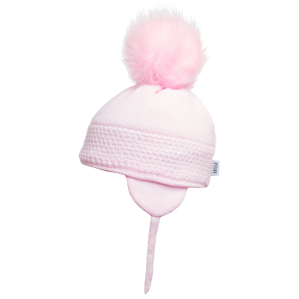 Sätila "DAISY" Pink Single Pom Pom Hat