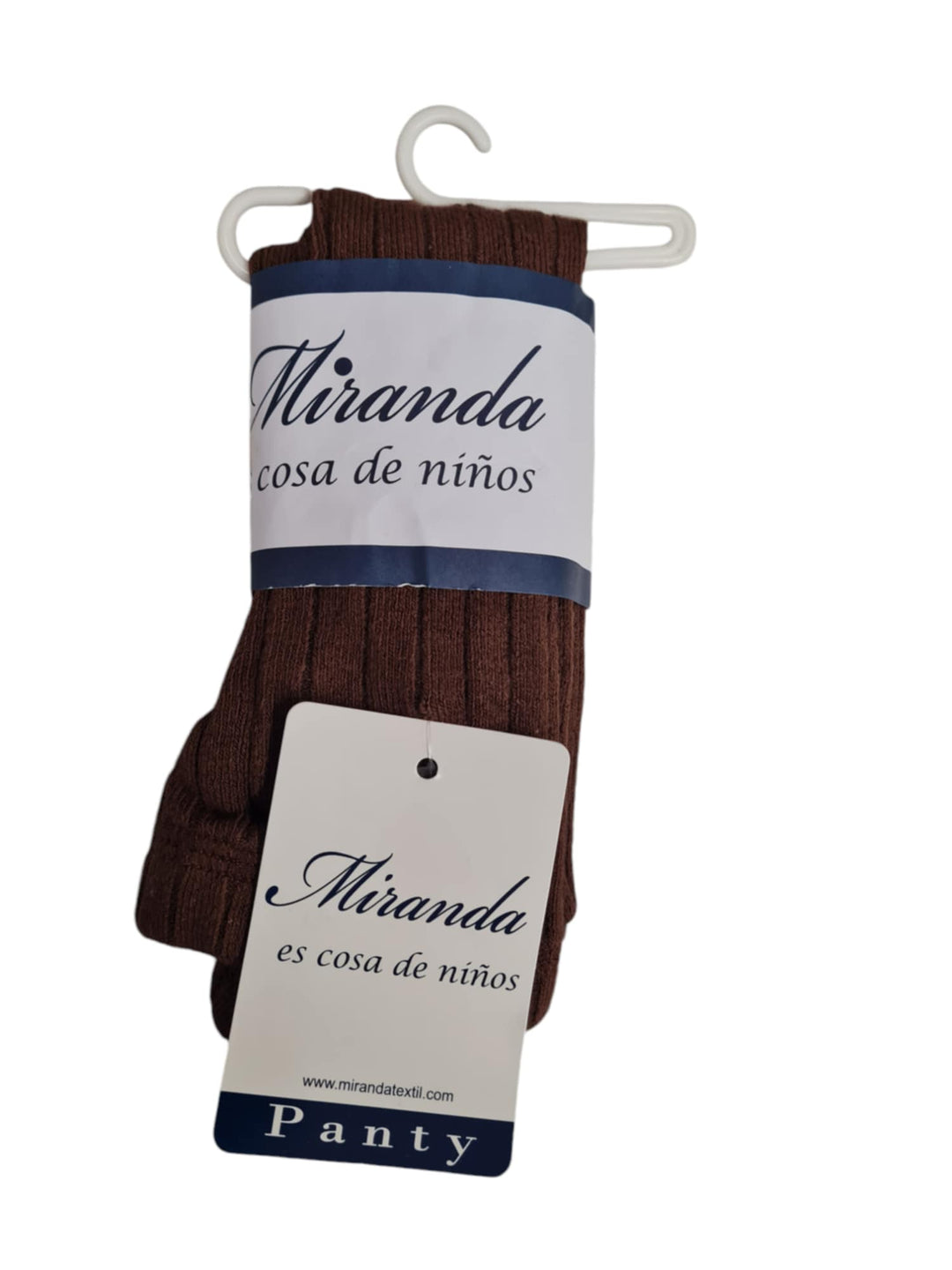 Miranda Thick Ribbed Brown Tights
