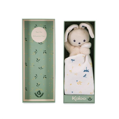 Kaloo Doudou Rabbit Toy Comforter - White Delicate