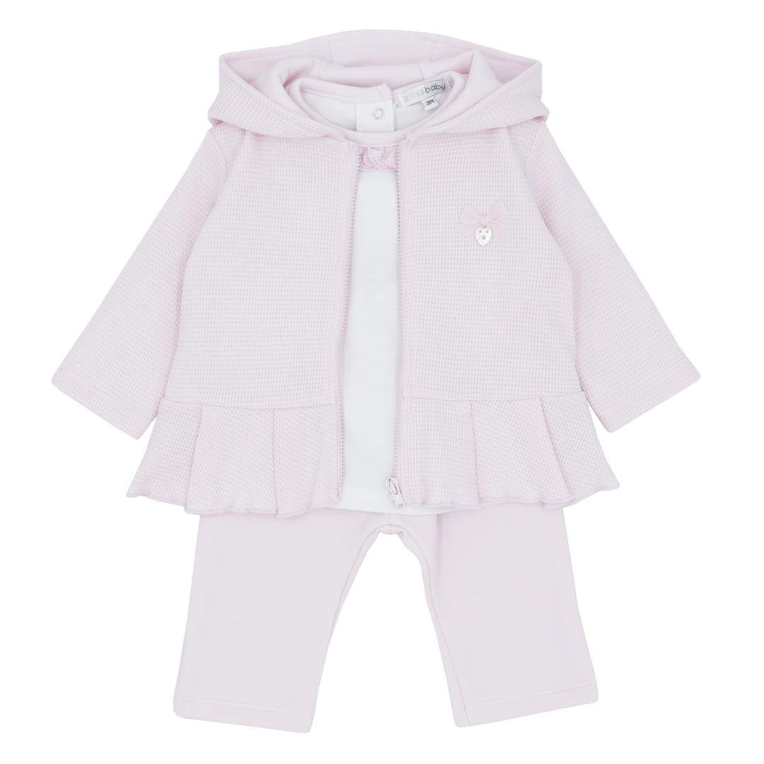 Blues Baby Girls Pretty Pink Three Piece Set - Jacket, Leggings & Top - BB2204