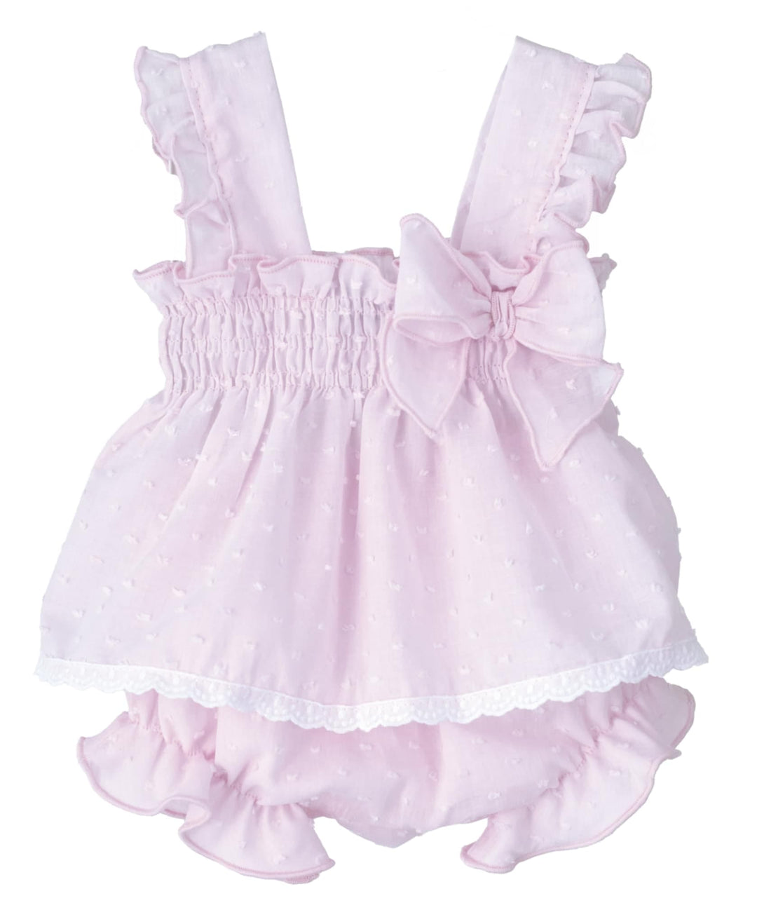 Calamaro Girls Two Piece 100% Cotton Pink Jam Pants Set - 11103