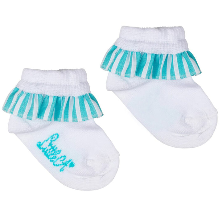 Little A "KRISTIE" Stripe Seersucker Ankle Socks - LA24209