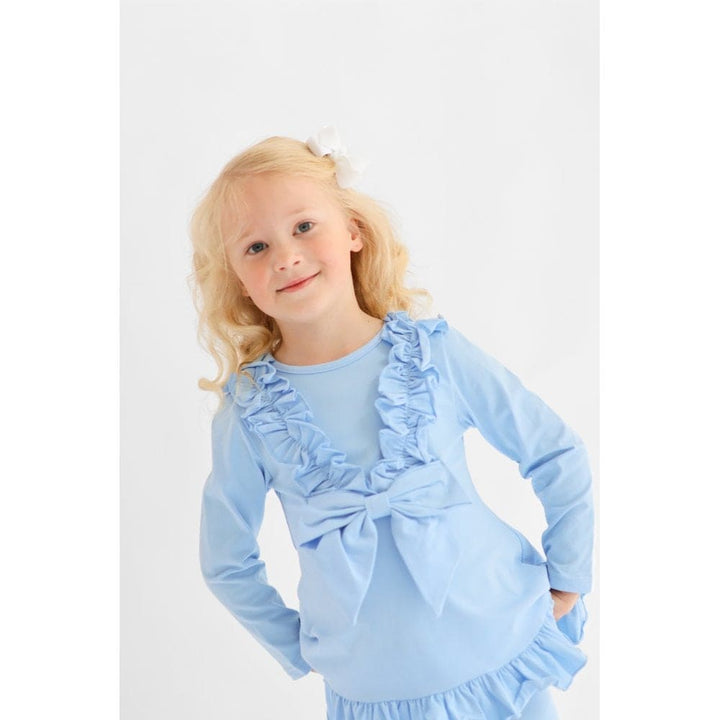 HARRIS KIDS "Faye" Girls Ruffle Bow Tracksuit - Blue