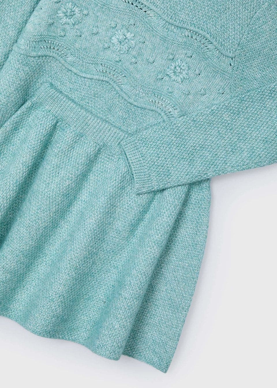 Mayoral Girls Tricot Skirt and Jumper Set - 4935 - Emerald Green