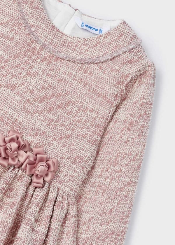 Mayoral Girls Tweed Dress - Rose Pink - 4916