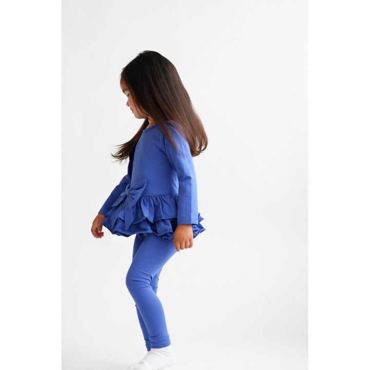 Harris Kids "Hallie" Girls Frilly Bow Tracksuit - Royal Blue