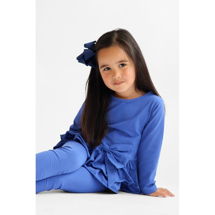 Harris Kids "Hallie" Girls Frilly Bow Tracksuit - Royal Blue