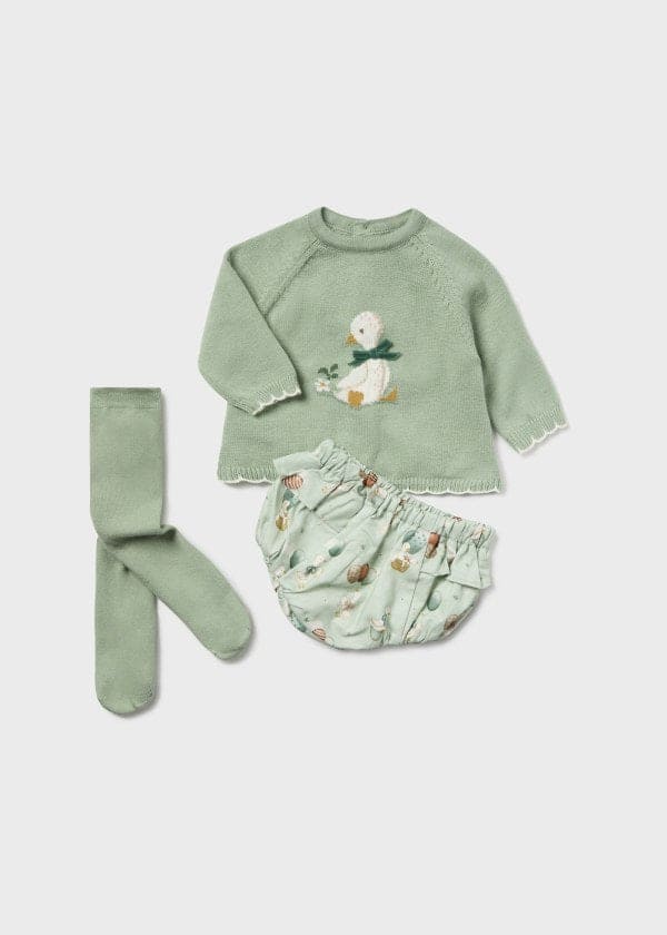 Mayoral Girls Green Duck Three Piece Set - 2243