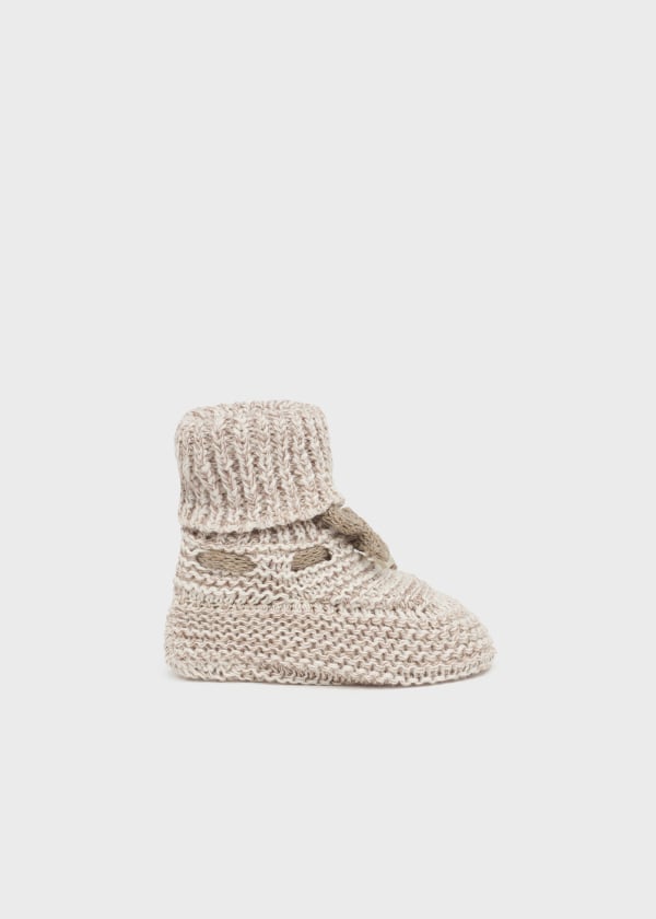 Mayoral Newborn tricot booties Better Cotton 9696 Beige