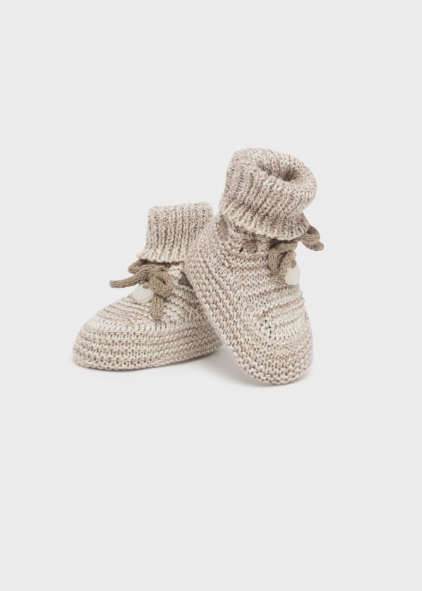 Mayoral Newborn tricot booties Better Cotton 9696 Beige