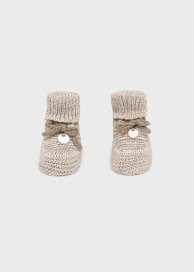 Mayoral Newborn tricot booties Better Cotton 9696 Beige