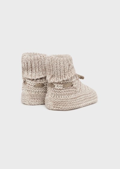 Mayoral Newborn tricot booties Better Cotton 9696 Beige