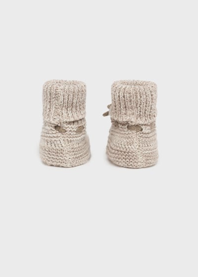 Mayoral Newborn tricot booties Better Cotton 9696 Beige