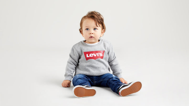 Levi's Grey & Red Crewneck Sweatshirt - 6E9079-C87