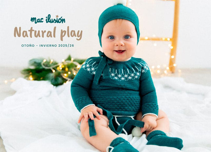 Mac ilusion Boys Green & White Four Piece Knitted Pom Pom Set -9838 - Cedro