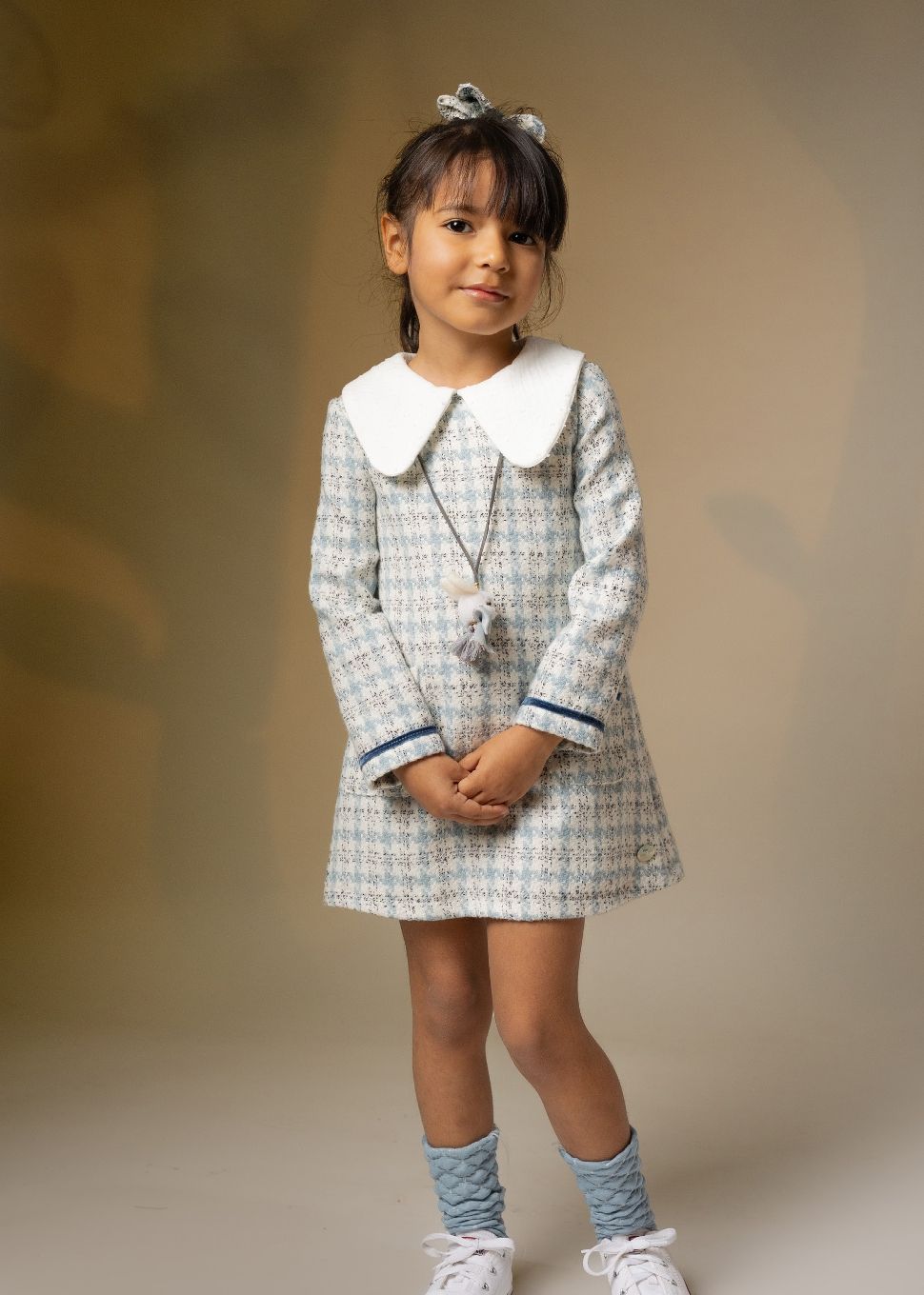 Basmarti Blue & White Winter Dress - 24510