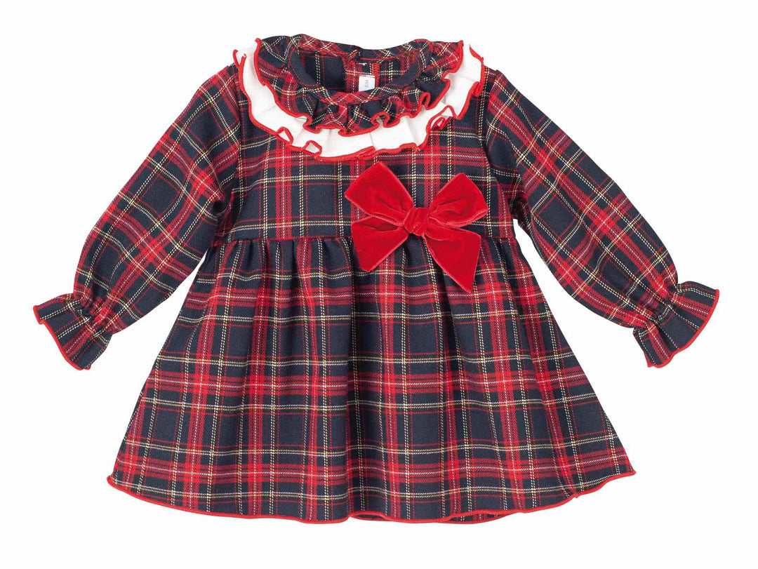 Calamaro Girls Red Tartan Dress - 21248