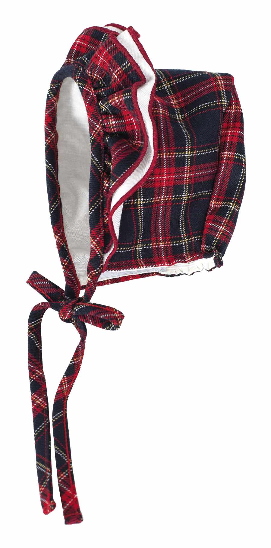 Baby Girls Red Tartan Dress & Bonnet - 21248B