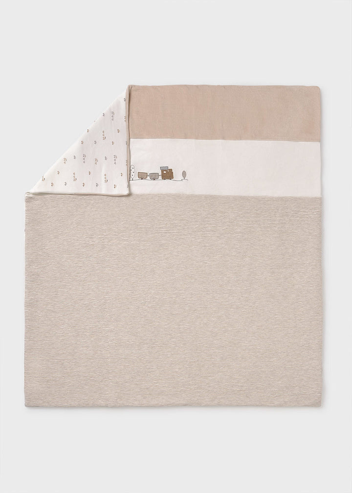 Mayoral Baby Boys Ivory & Beige Train Blanket - 9958