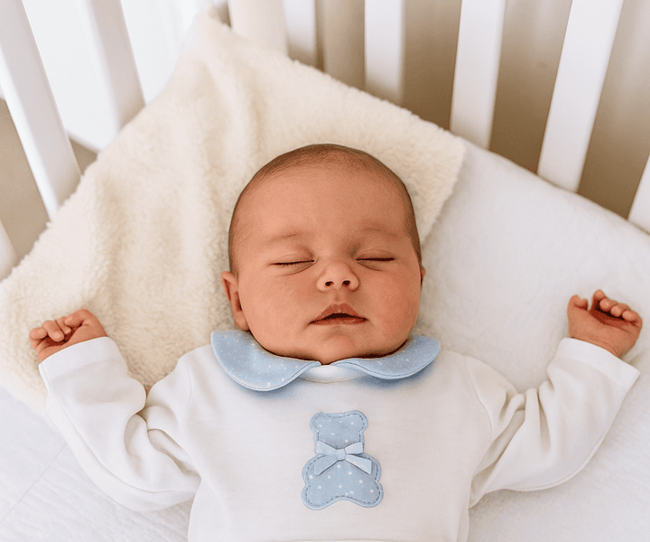 Boys Blue & White Teddy Bear Two Piece Set - MOD02