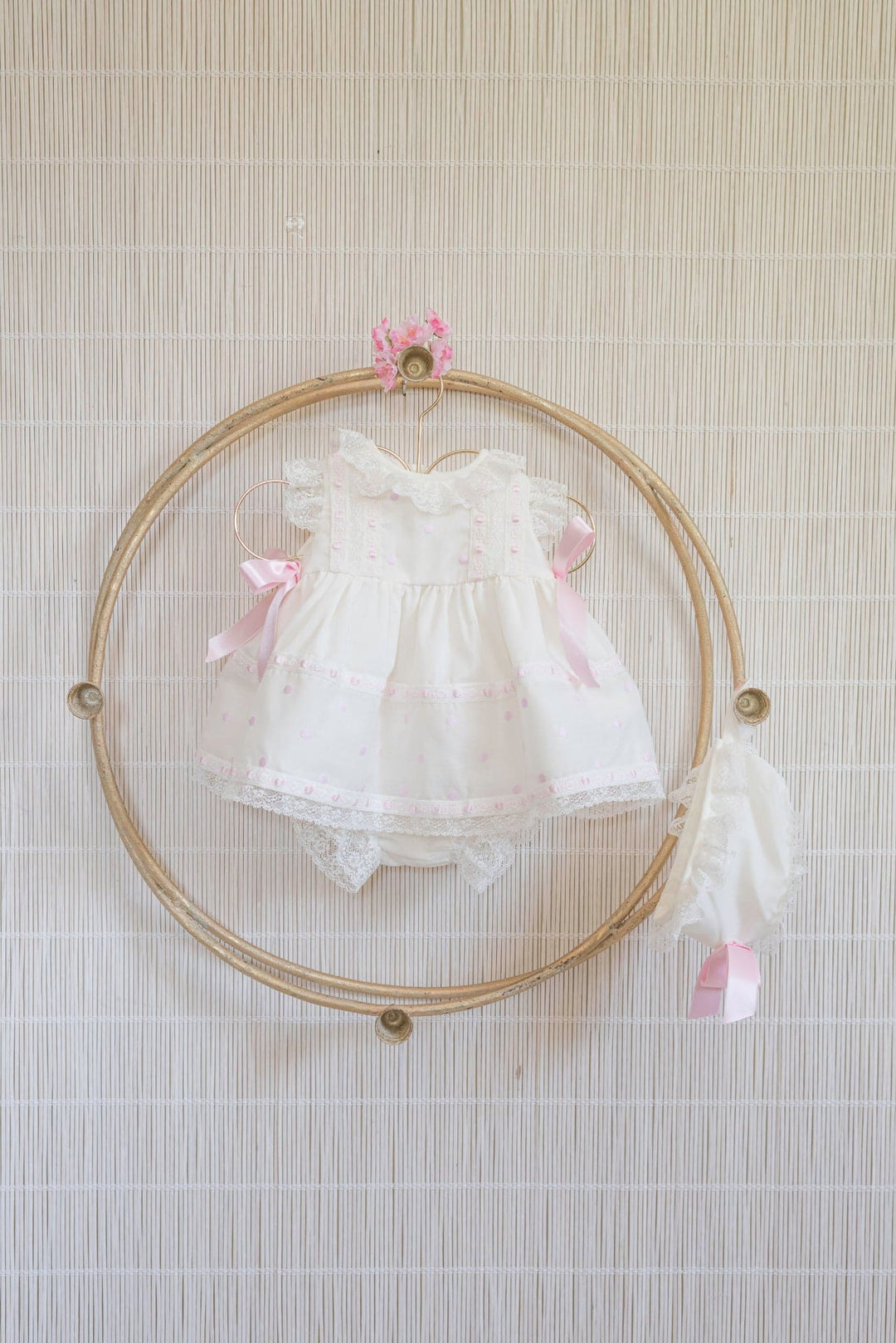 Dolce Petit Ivory Lace Baby Girls Dress Set 2014 VGB