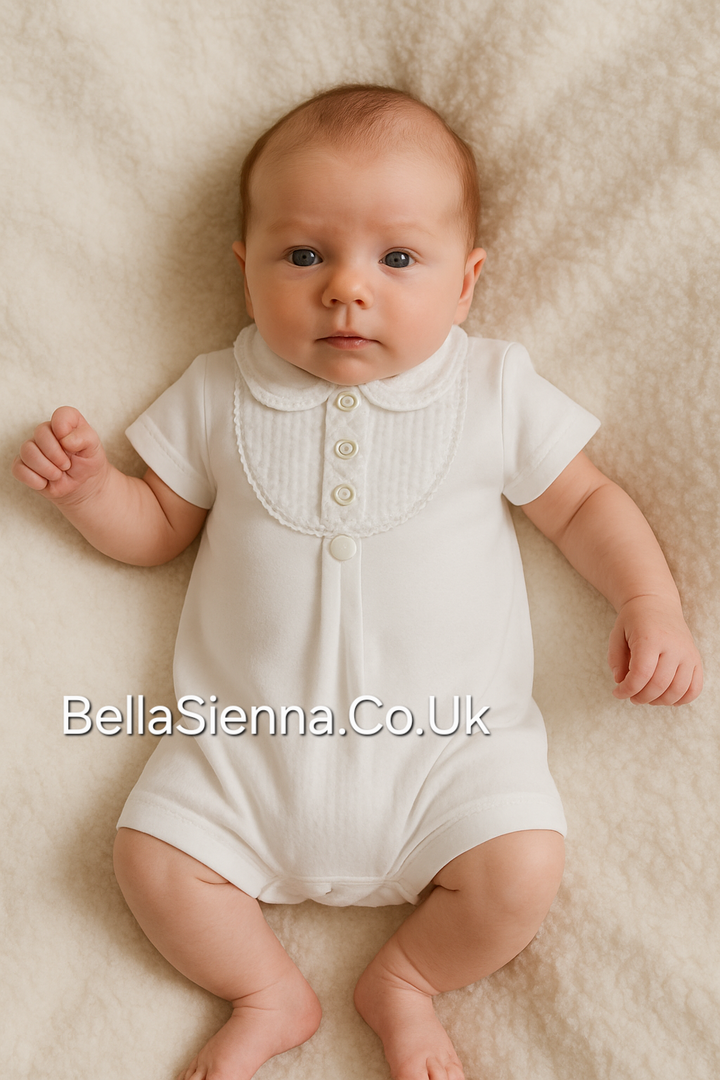 Unisex White Romper - VV0201