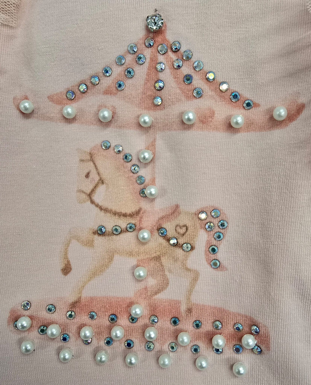 Peachy Pink "Carousel" Tulle & Bow Leggings Set