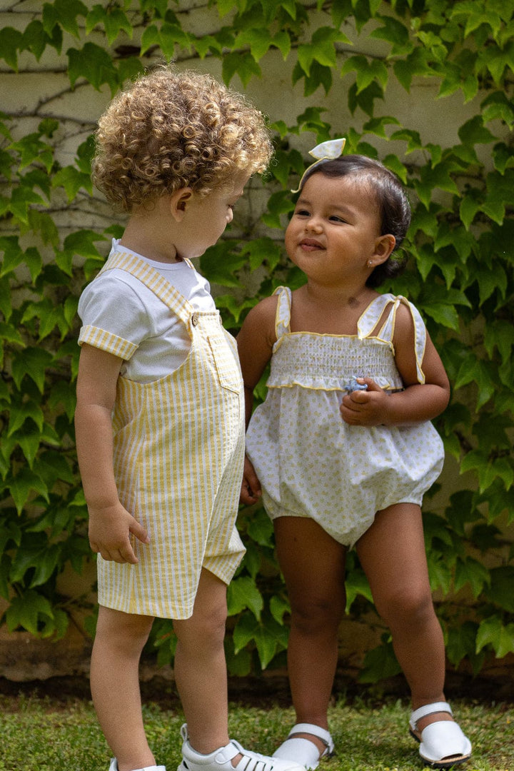 Calamaro Baby Girls Apple Romper - 32471