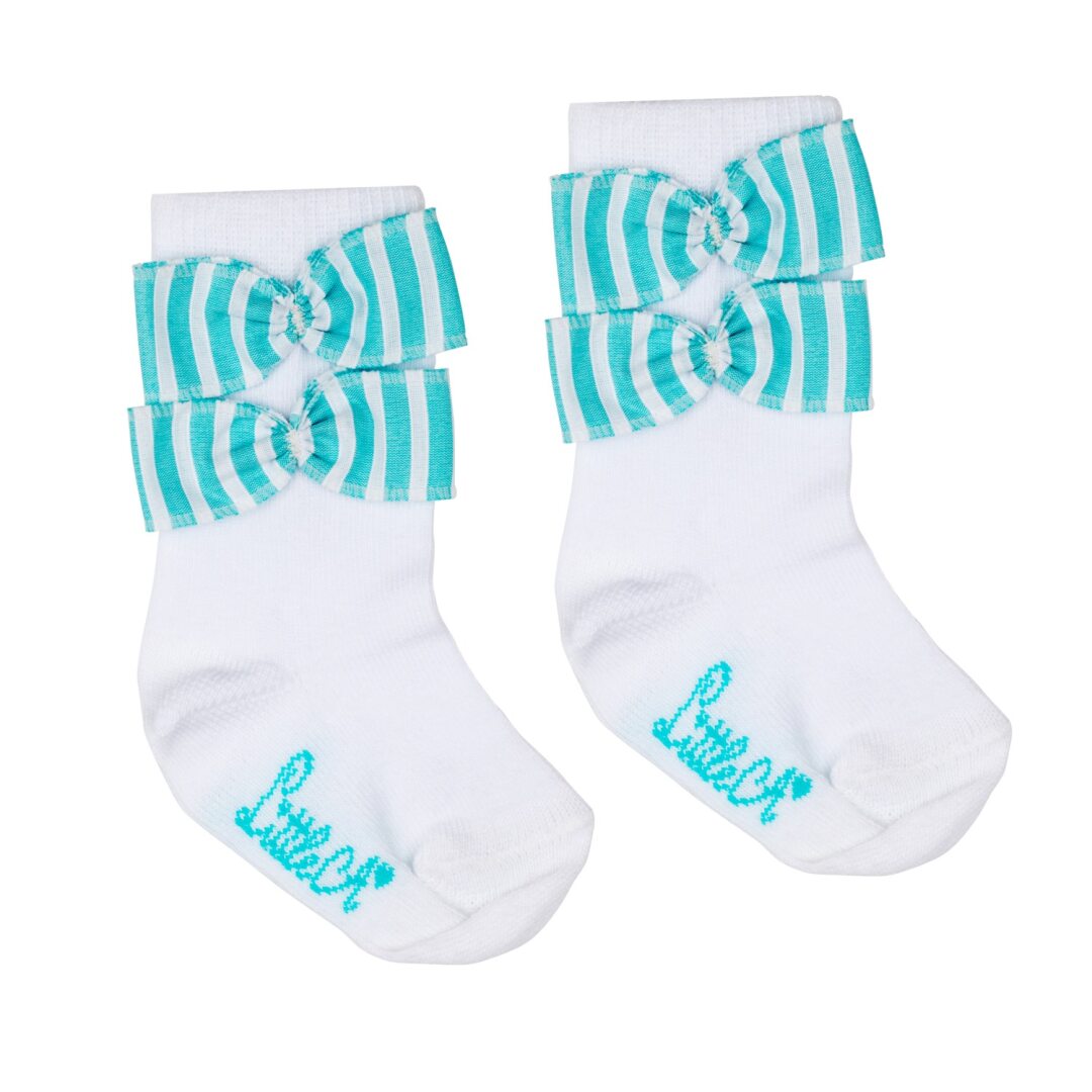Little A "KARLY" Stripe Frill Knee High Socks - LA24210