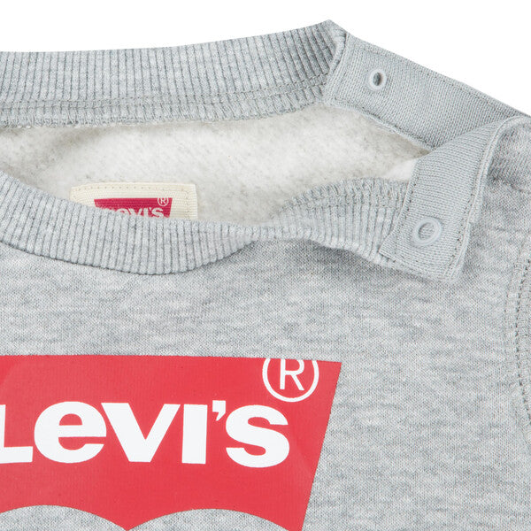 Levi's Grey & Red Crewneck Sweatshirt - 6E9079-C87