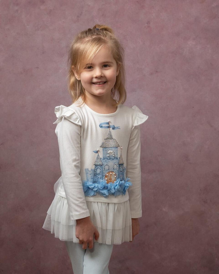 Caramelo Kids *Diamante Castle Leggings Set - 011477 - Sky Blue