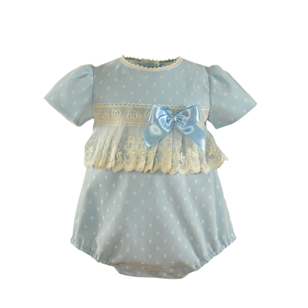 Miranda Stunning Pale Blue And Lace Romper 0029