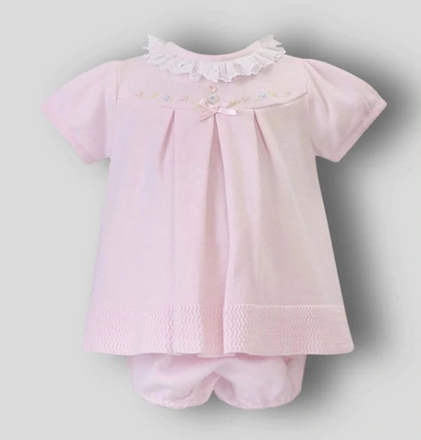 Sarah Louise Knitted Dress and Pants Set For Baby Girls 008050 Bella Sienna
