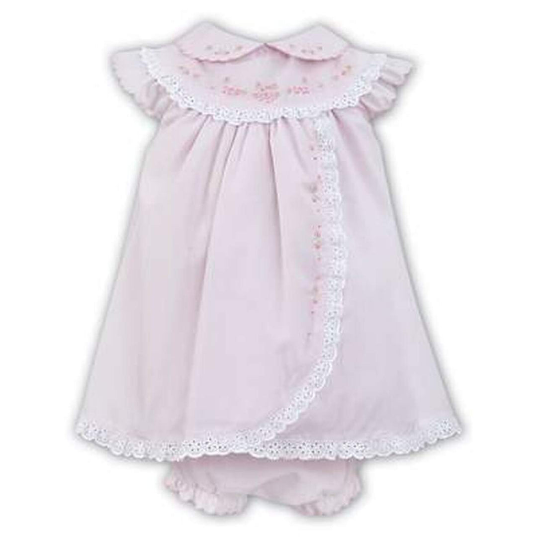 Sarah Louse Pink Embroidered Dress Set 011457