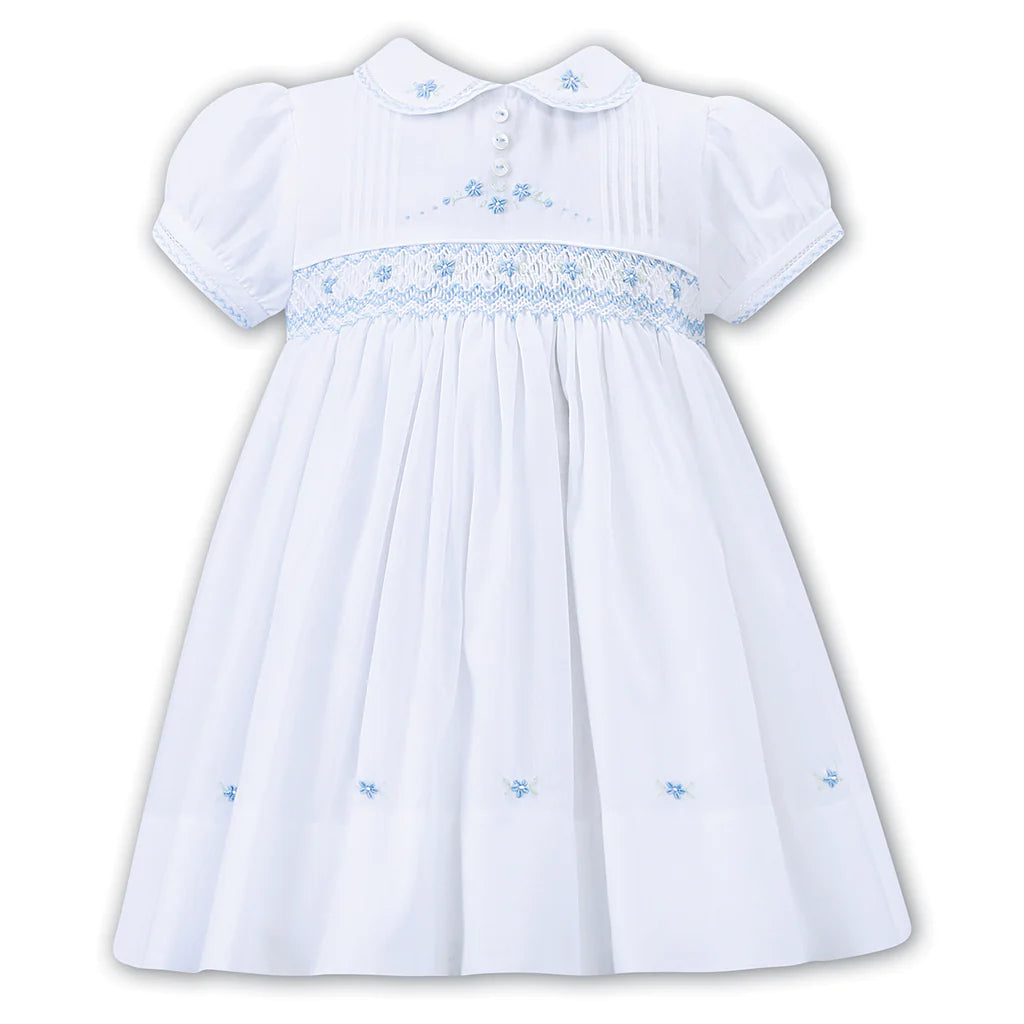 SADIE SMOCKED WHITE AND BLUE SET main image 1