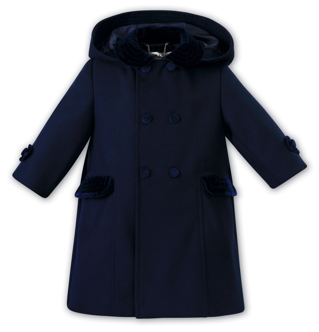 Sarah Louise Navy Blue Traditional Style Coat - 013161