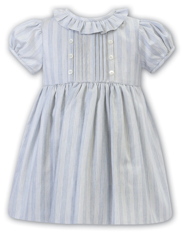Sarah Louise Ivory & Blue Dress- 012930