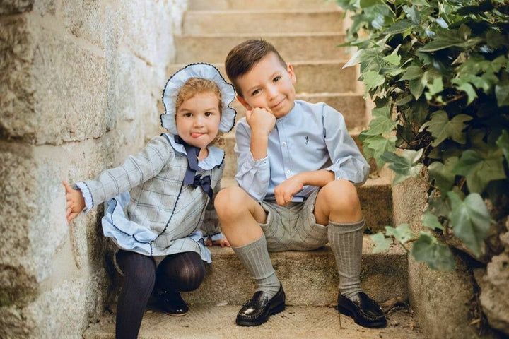 Yoedu 3 Piece Grey, Navy, blue Set With Fur Pom Pom 1063