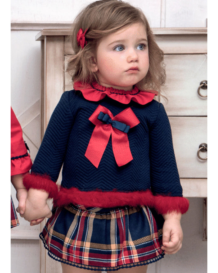 Miranda Navy & Red Tartan Set - 0149