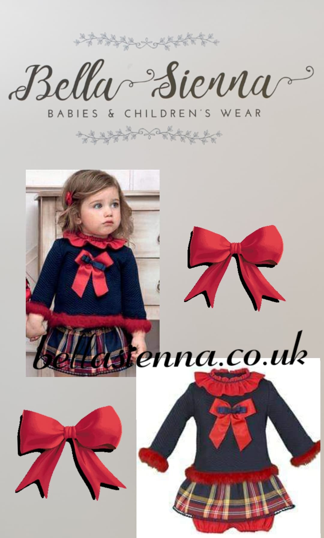 Miranda Navy & Red Tartan Set - 0149
