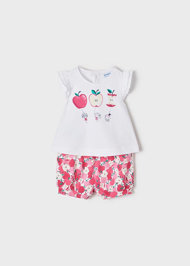 Mayoral ECOFRIENDS patterned short set baby girl 1244