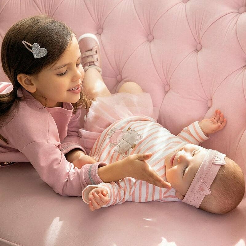 Mayoral pink and white dress with headband 2853