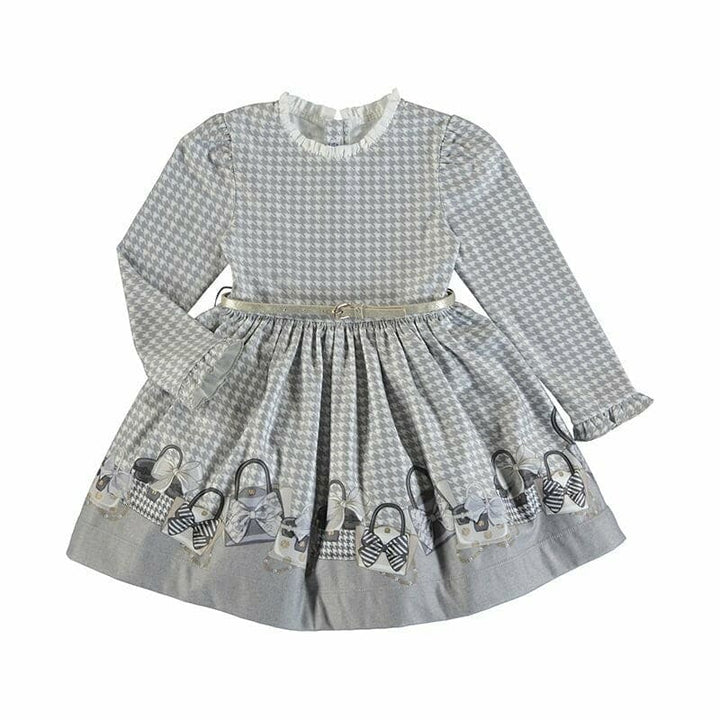 Mayoral Grey dog tooth dress 4963
