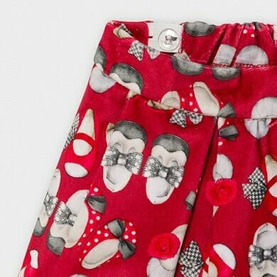 Mayoral Shoe Print Skirt Set Red
