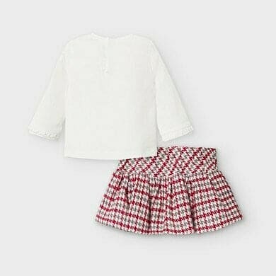 Mayoral Houndstooth print skirt Set
