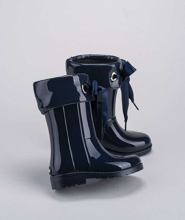 igor navy bow wellies / boots