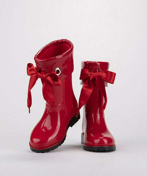 igor red bow wellies / boots