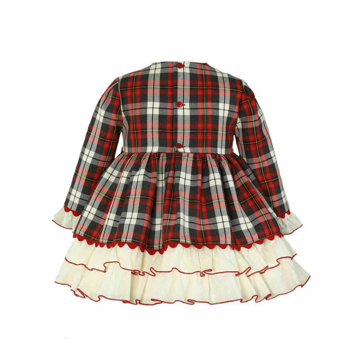 Miranda Girls Red Check Dress With Bow