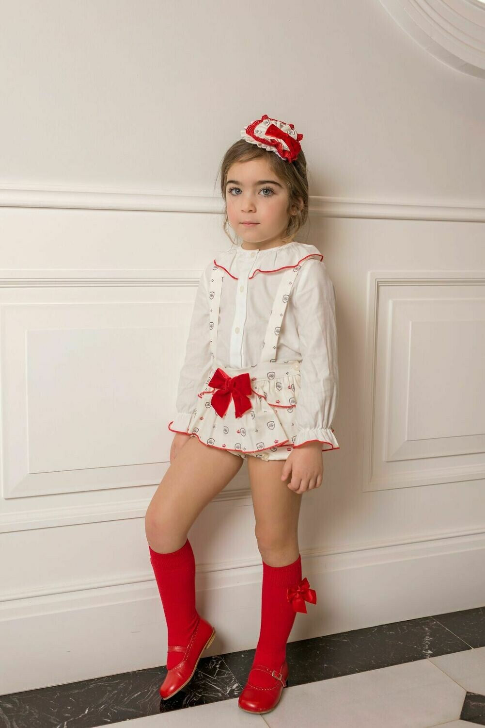 Dolce Petit Girls Red 3 Piece Short Set 2254