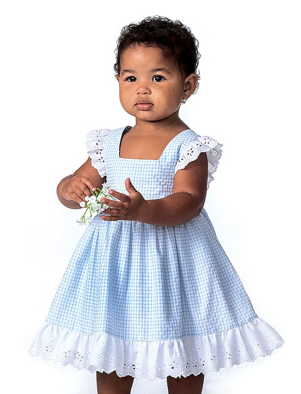 Dani By Sarah Louise Blue & White Gingham Summer Dress - D09307